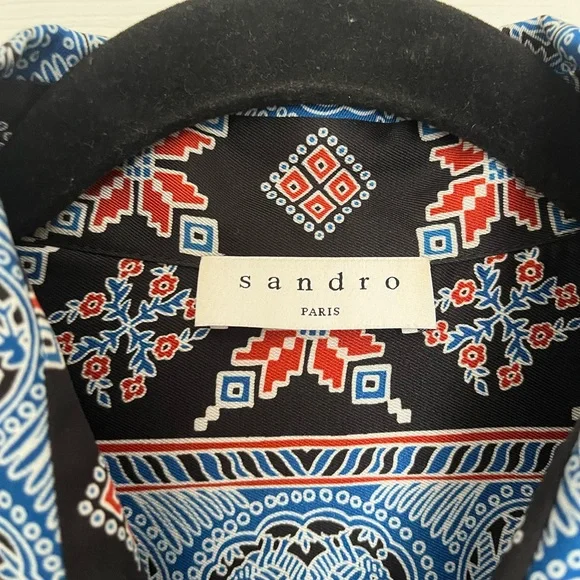 Sandro Rjoel Printed Midi Dress - Picture 3 of 11